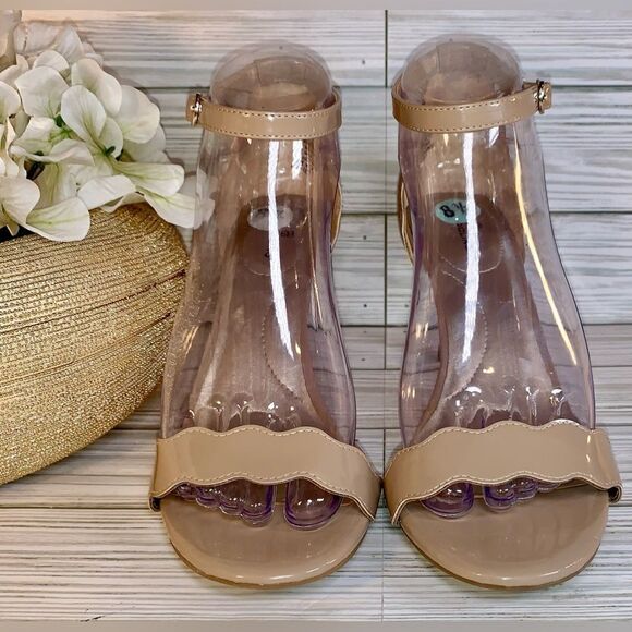 Bandolino Nude Jeepa Open Toe Classic Ankle Strap Stiletto Sandal Heels S:8.5M - Picture 5 of 10